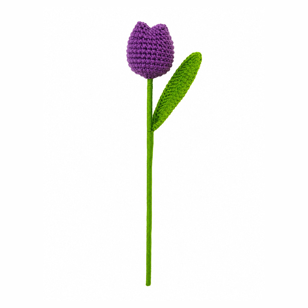 Crochet Tulip Flower - Purple