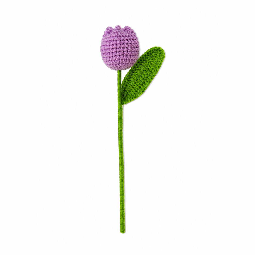 Crochet Tulip Flower - Lilac