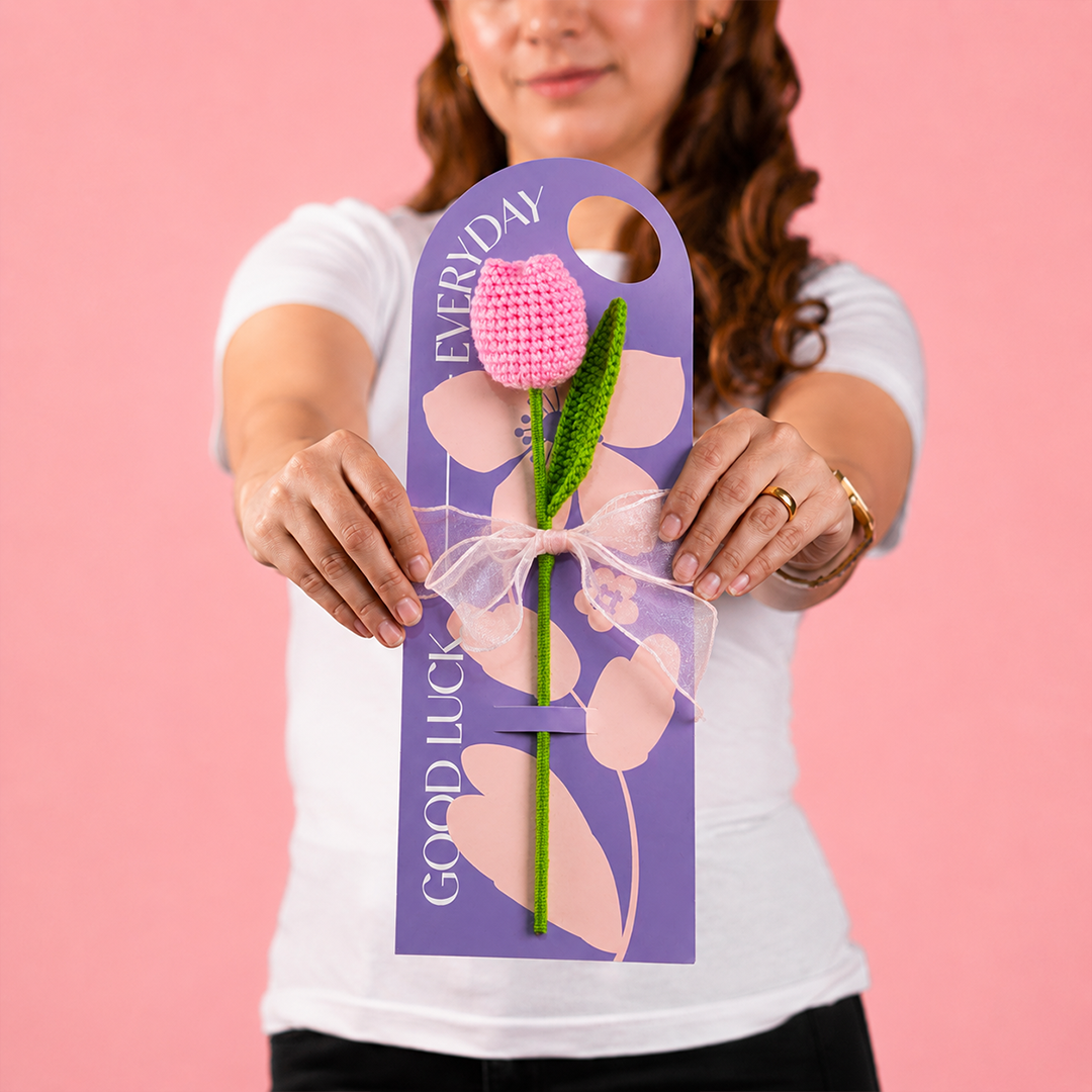 Crochet Tulip Flower - Pink
