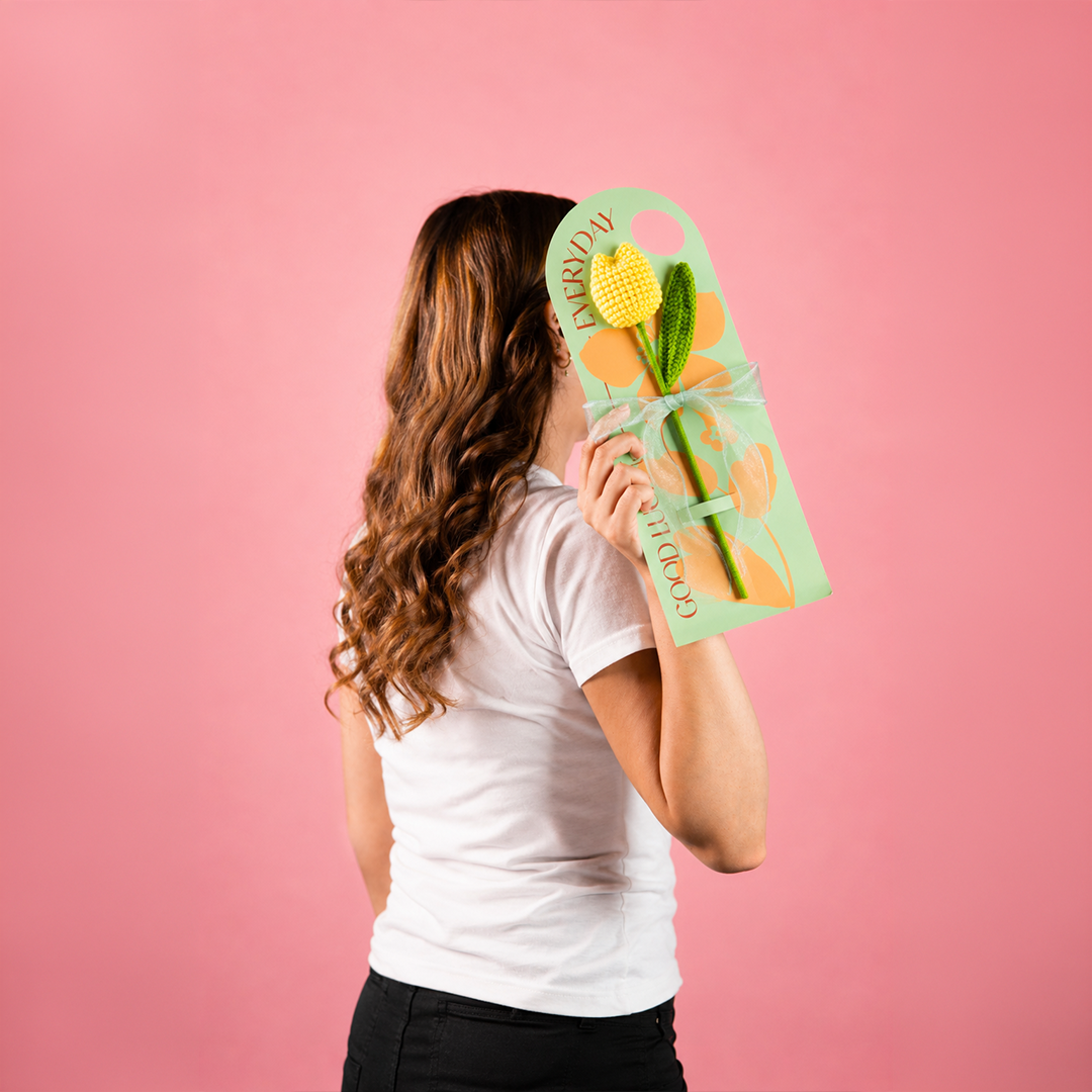 Crochet Tulip Flower - Yellow