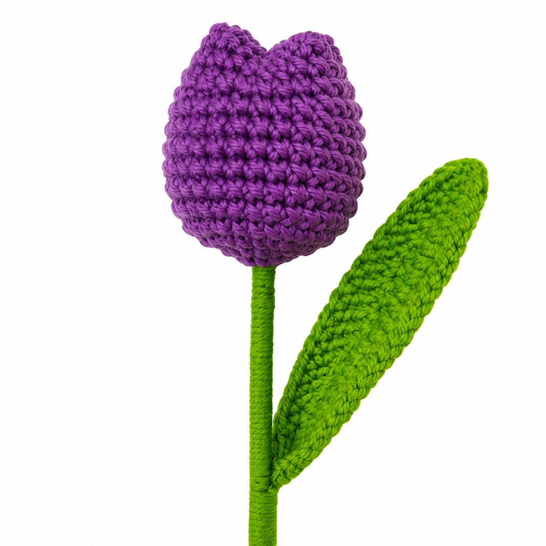 Crochet Tulip Flower - Purple