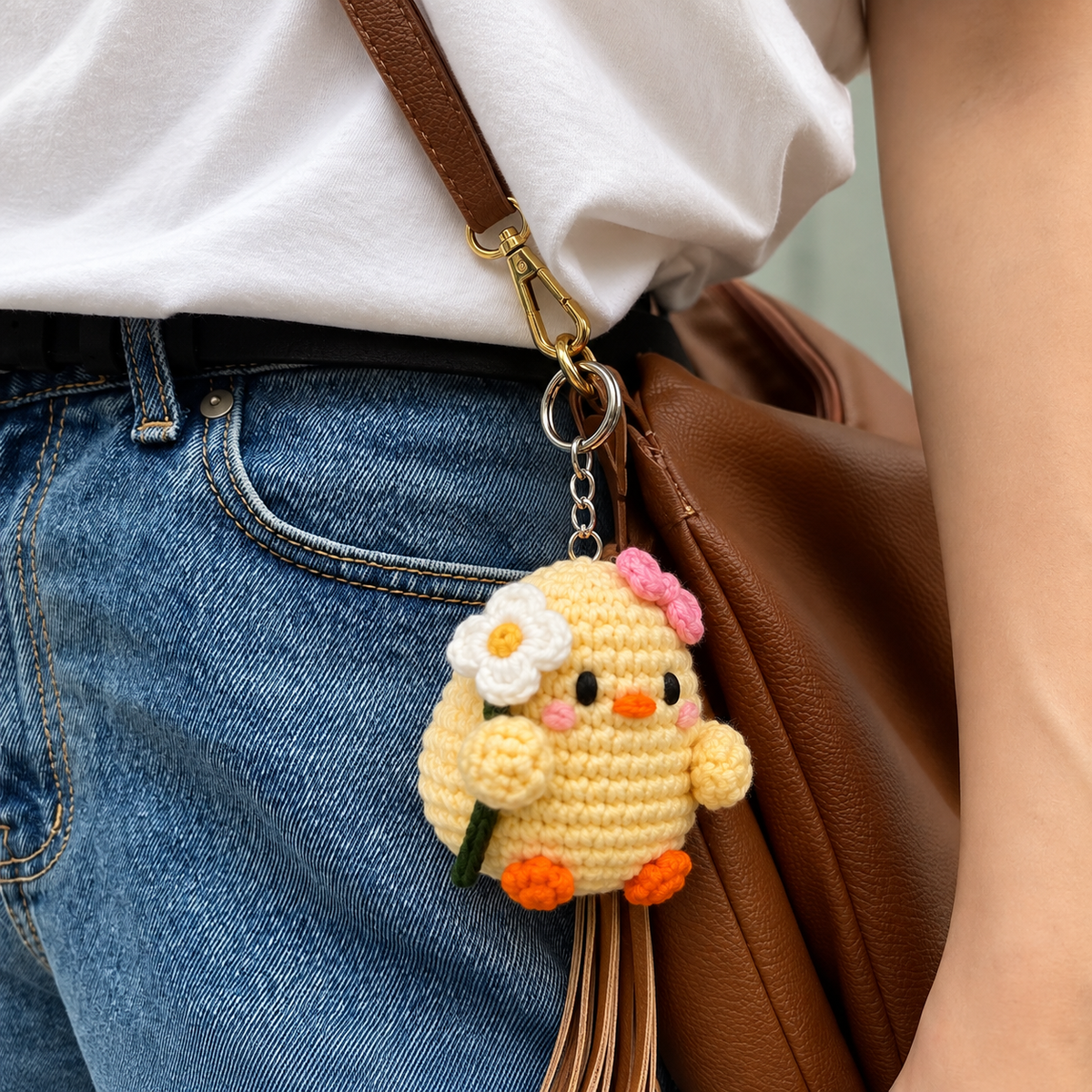 chibi chick with flower