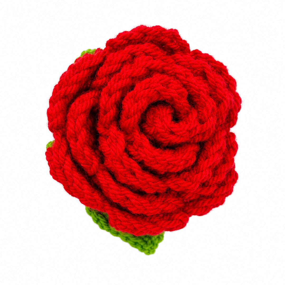 Crochet Red Rose