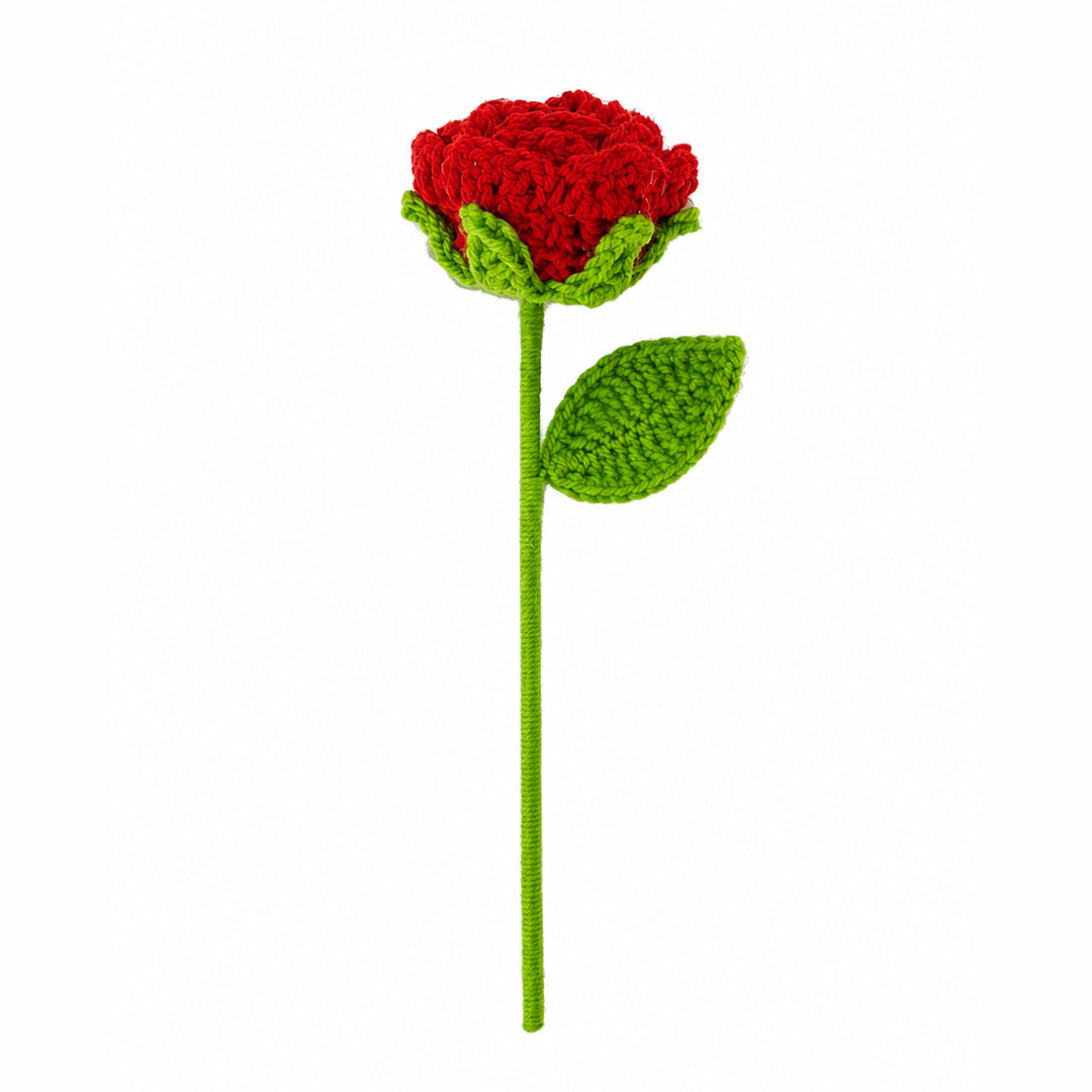 Crochet Red Rose